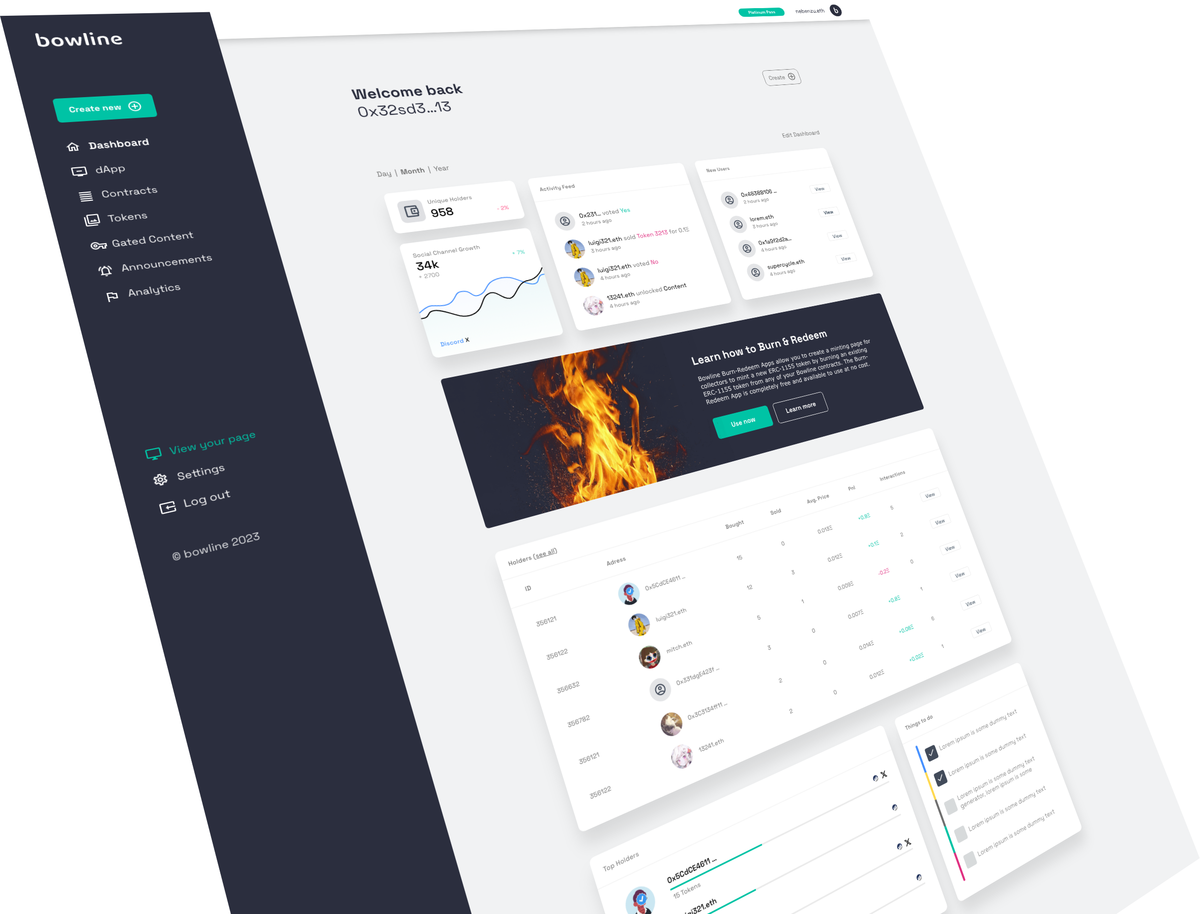 Bowline.app - Ethereum-NFT-Plattform für tokenisierte digitale Erlebnisse